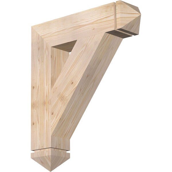 Ekena Millwork Traditional Arts & Crafts Smooth Bracket, Douglas Fir, 5 1/2"W x 26"D x 30"H BKT06X26X30TRA03SDF - main